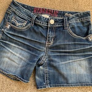 Vintage y2k embroidered Jean shorts